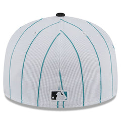 Miami Marlins 2025 Batting Practice 59FIFTY Fitted Hat - White | New Era