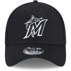 Miami Marlins Neo 39THIRTY Flex Hat - Black/White | New Era