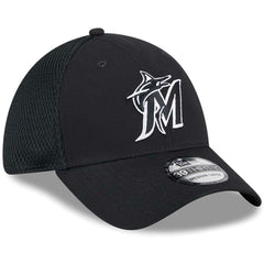 Miami Marlins Neo 39THIRTY Flex Hat - Black/White | New Era