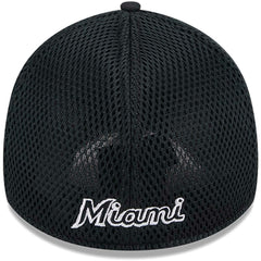 Miami Marlins Neo 39THIRTY Flex Hat - Black/White | New Era