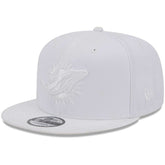 Miami Dolphins New Era Main White on White 9FIFTY Snapback Hat outlet