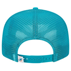 Miami Dolphins New Era Main Trucker 9FIFTY Snapback Hat - Aqua discount