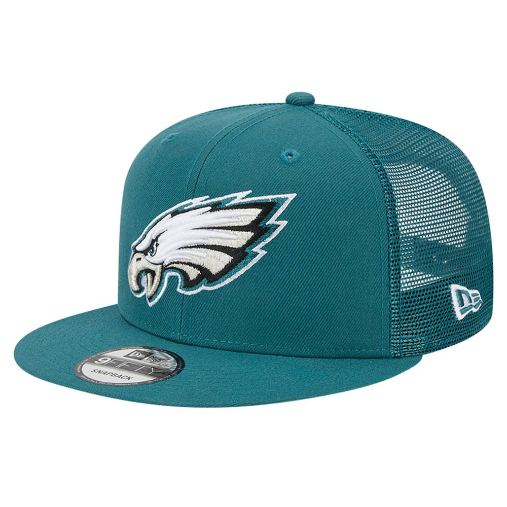 Philadelphia Eagles New Era Main Trucker 9FIFTY Snapback Hat - Midnight Green on sale
