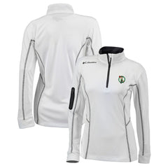 Boston Celtics Women's Omni-Wick Shotgun Quarter-Zip Pullover Top - White | Columbia on sale
