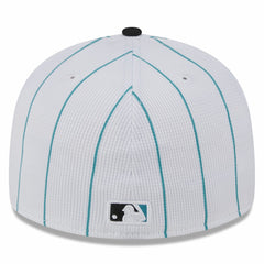 Miami Marlins 2025 Batting Practice Low Profile 59FIFTY Fitted Hat - White | New Era