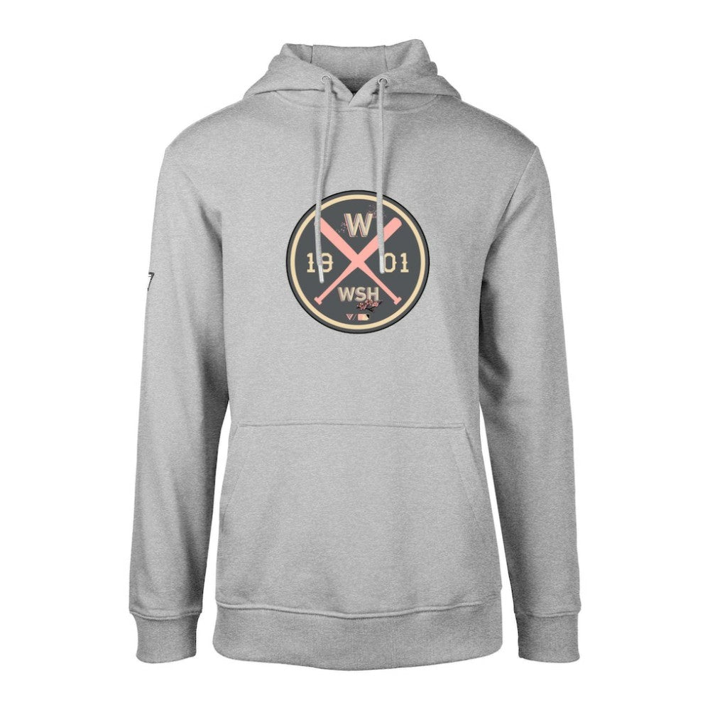 Washington Nationals Levelwear City Connect Podium Strike Pullover Hoodie - Heather Gray