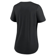 Tampa Bay Rays Women's Big Swoosh Tri-Blend Scoop Neck T-Shirt - Black | Nike