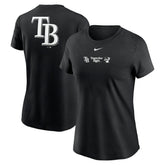 Tampa Bay Rays Women's Over Shoulder T-Shirt - Black | Nike
