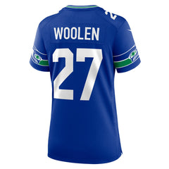 Tariq Woolen Seattle Seahawks Women's Throwback Player Game Jersey - Royal | Nike cheap