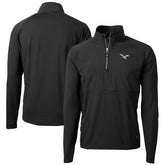 Philadelphia Eagles Cutter & Buck Adapt Eco Knit Hybrid Recycled Quarter-Zip Pullover Jacket - Black cheap
