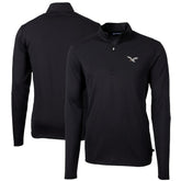 Philadelphia Eagles Cutter & Buck Virtue Eco Pique Recycled Quarter-Zip Pullover - Black on sale