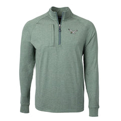 Philadelphia Eagles Cutter & Buck Adapt Eco Knit Heathered Recycled Quarter-Zip Pullover - Heather Green online