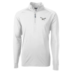 Philadelphia Eagles Cutter & Buck Eco Knit Stretch Recycled Quarter-Zip Pullover - White discount