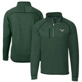 Philadelphia Eagles Cutter & Buck Mainsail Sweater-Knit Half-Zip Pullover Jacket - Heather Green sale