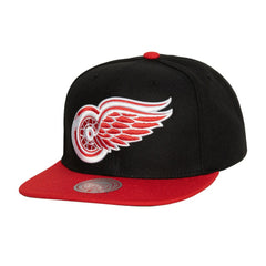 Detroit Red Wings Mitchell & Ness Core Team Ground 2.0 Snapback Hat Black