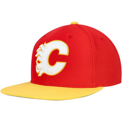 Calgary Flames Mitchell & Ness Core Team Ground 2.0 Snapback Hat Red