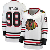 Connor Bedard Chicago Blackhawks Fanatics Women's Away Breakaway Jersey White