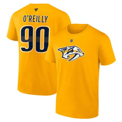 Ryan O'Reilly Nashville Predators Fanatics Authentic Stack Name & Number T-Shirt Gold
