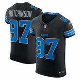 Aidan Hutchinson Detroit Lions Alternate Vapor F.U.S.E. Elite Jersey - Black | Nike on sale