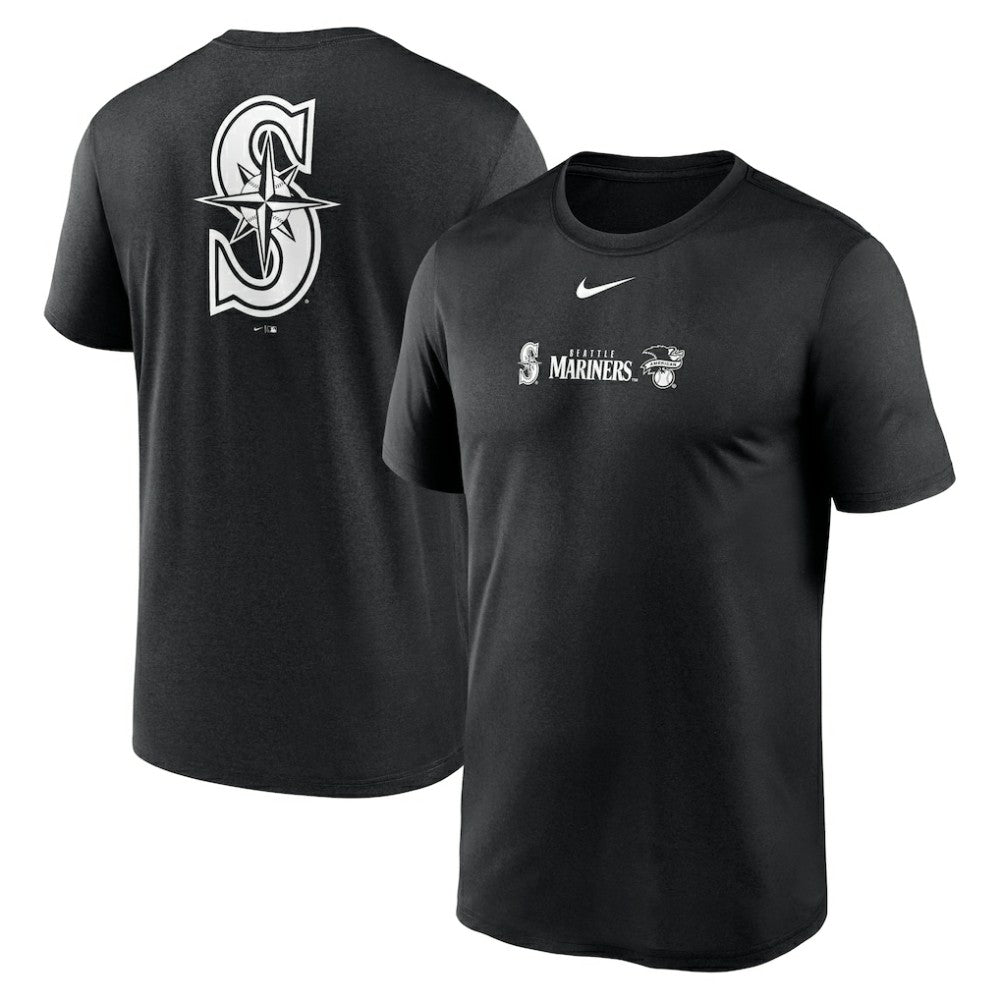Seattle Mariners Fashion Over Shoulder Logo Legend T-Shirt - Black | Nike