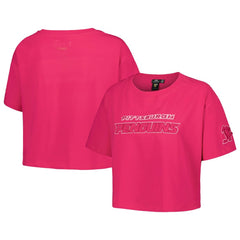 Pittsburgh Penguins Pro Standard Women's Triple Pink Cropped Boxy T-Shirt