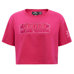 Vegas Golden Knights Pro Standard Women's Triple Pink Cropped Boxy T-Shirt