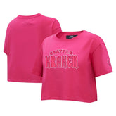 Seattle Kraken Pro Standard Women's Triple Pink Cropped Boxy T-Shirt