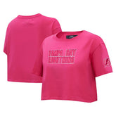 Tampa Bay Lightning Pro Standard Women's Triple Pink Cropped Boxy T-Shirt