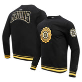 Boston Bruins Pro Standard Crest Emblem Pullover Sweatshirt Black