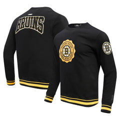 Boston Bruins Pro Standard Crest Emblem Pullover Sweatshirt Black