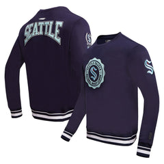 Seattle Kraken Pro Standard Crest Emblem Pullover Sweatshirt Deep Sea Blue