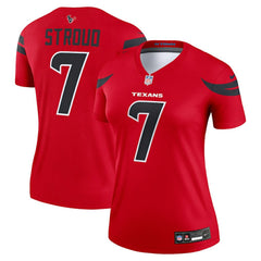 C.J. Stroud Houston Texans Women's Alternate Legend Player Performance Top - Red | Nike on sale