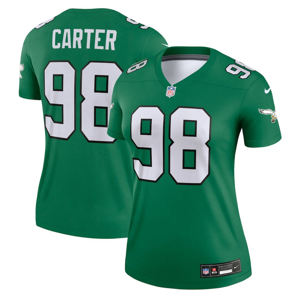 Jalen Carter Philadelphia Eagles Women's Alternate Legend Player Performance Top - Kelly Green | Nike sale