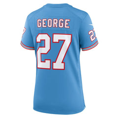 Eddie George Tennessee Titans Women's Oilers Throwback Retired Player Game Jersey - Light Blue | Nike on sale