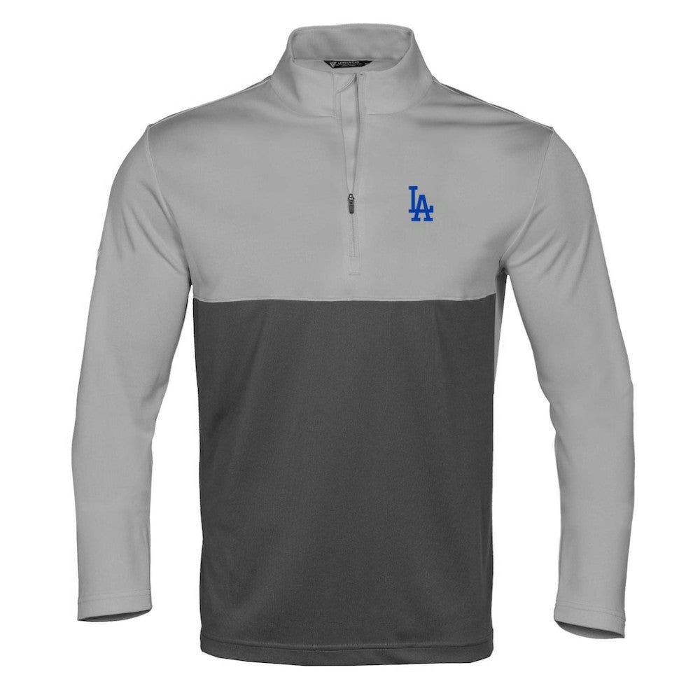 Los Angeles Dodgers Levelwear Pursue Insignia 2.0 Quarter-Zip Pullover Top - Gray/Charcoal