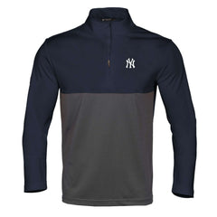 New York Yankees Levelwear Pursue Insignia 2.0 Quarter-Zip Pullover Top - Navy/Charcoal