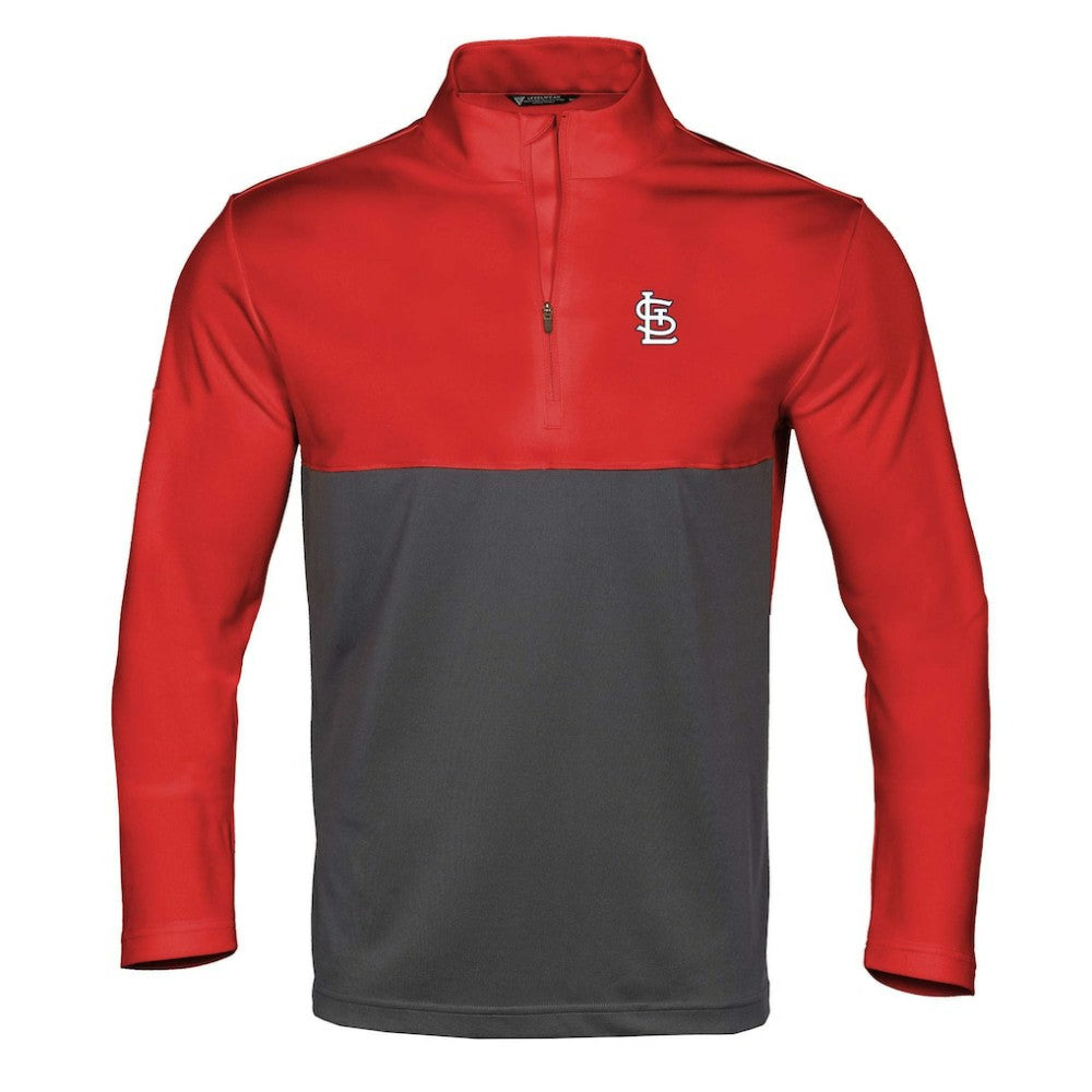 St. Louis Cardinals Levelwear Pursue Insignia 2.0 Quarter-Zip Pullover Top - Red/Charcoal