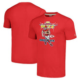Travis Kelce Kansas City Chiefs Homage Unisex NFL Blitz Player Tri-Blend T-Shirt - Heathered Red for sale
