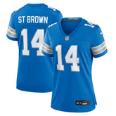 Amon-Ra St. Brown Detroit Lions Women's Team Game Jersey - Blue | Nike for sale