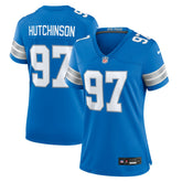 Aidan Hutchinson Detroit Lions Women's Game Jersey - Blue | Nike on sale