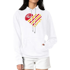 Kansas City Chiefs G-III 4Her by Carl Banks Women's Heart Graphic Fleece Pullover Hoodie - White discount