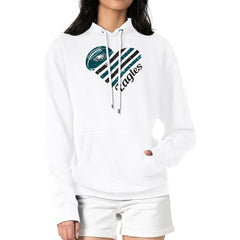Philadelphia Eagles G-III 4Her by Carl Banks Women's Heart Graphic Fleece Pullover Hoodie - White discount