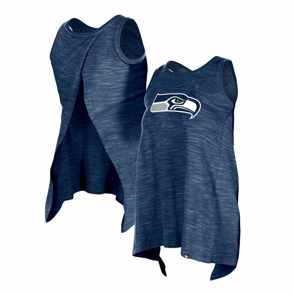 Seattle Seahawks New Era Women's Plus Size Space Dye Active Tank Top - College Navy for sale