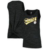 Pittsburgh Steelers New Era Women's Space Dye Active Tank Top - Black discount