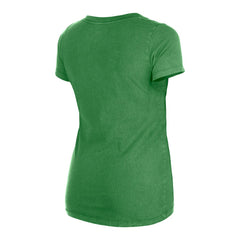 Philadelphia Eagles New Era Women's Enzyme Wash Low V-Neck T-Shirt - Green discount