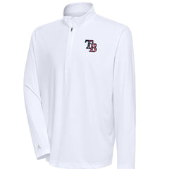 Tampa Bay Rays Antigua Patriotic Tribute Quarter-Zip Pullover Top - White