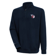 Cleveland Guardians Antigua Victory Quarter-Zip Pullover Top - Navy