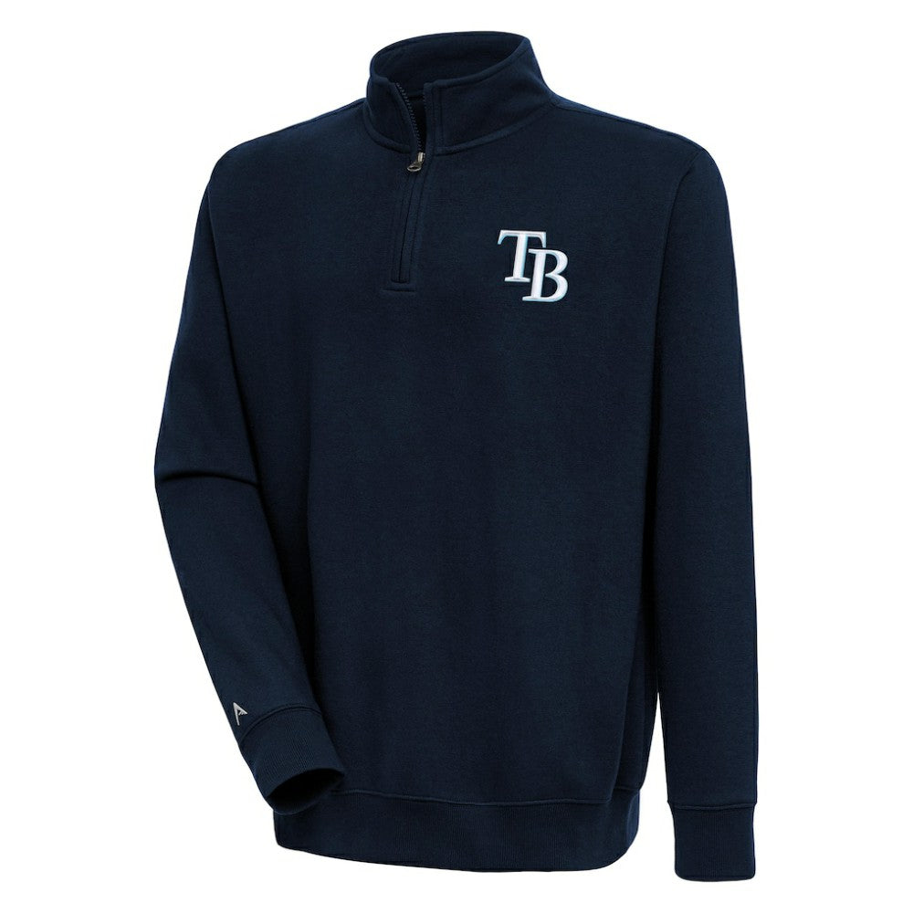 Tampa Bay Rays Antigua Victory Quarter-Zip Pullover Top - Navy
