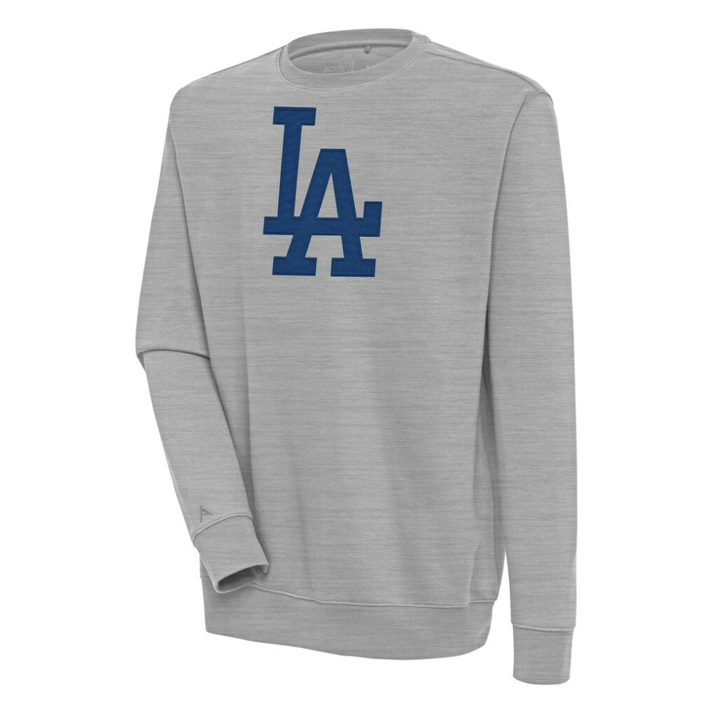 Los Angeles Dodgers Antigua Victory Pullover Sweatshirt - Heather Gray