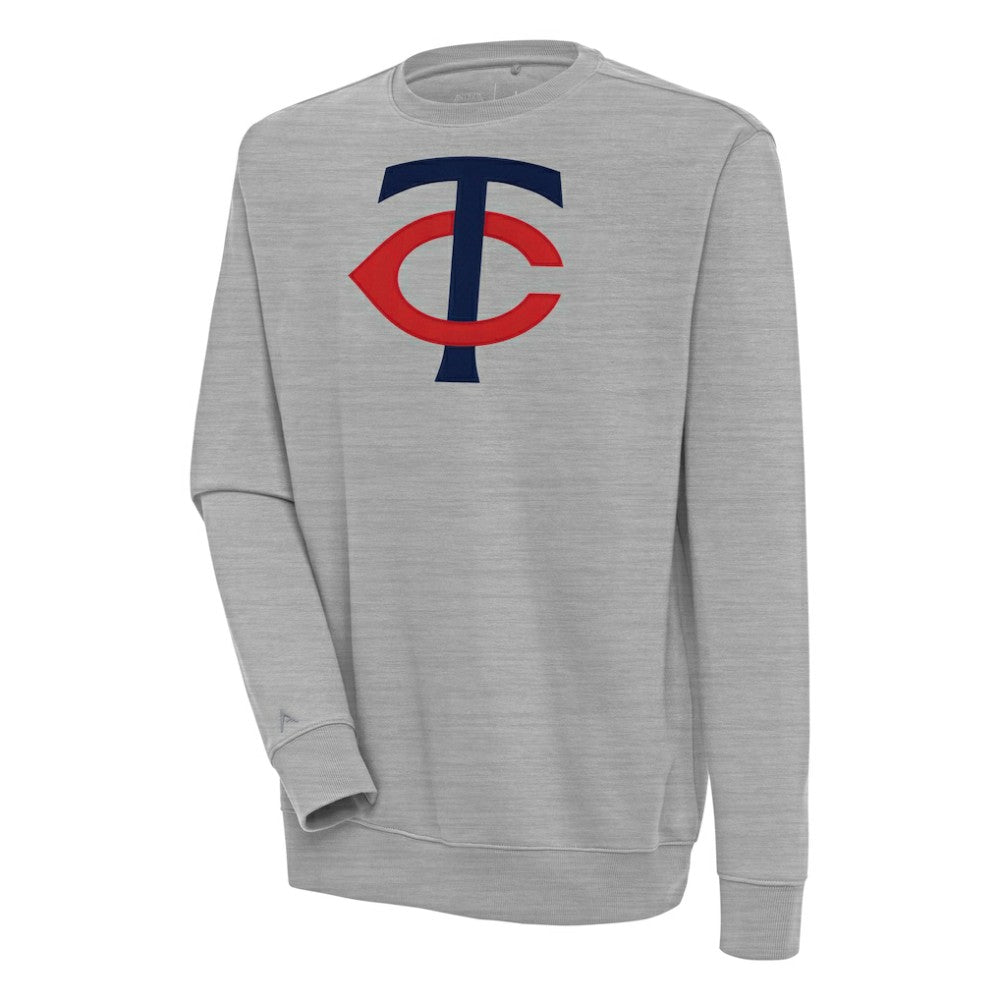 Minnesota Twins Antigua Victory Pullover Sweatshirt - Heather Gray